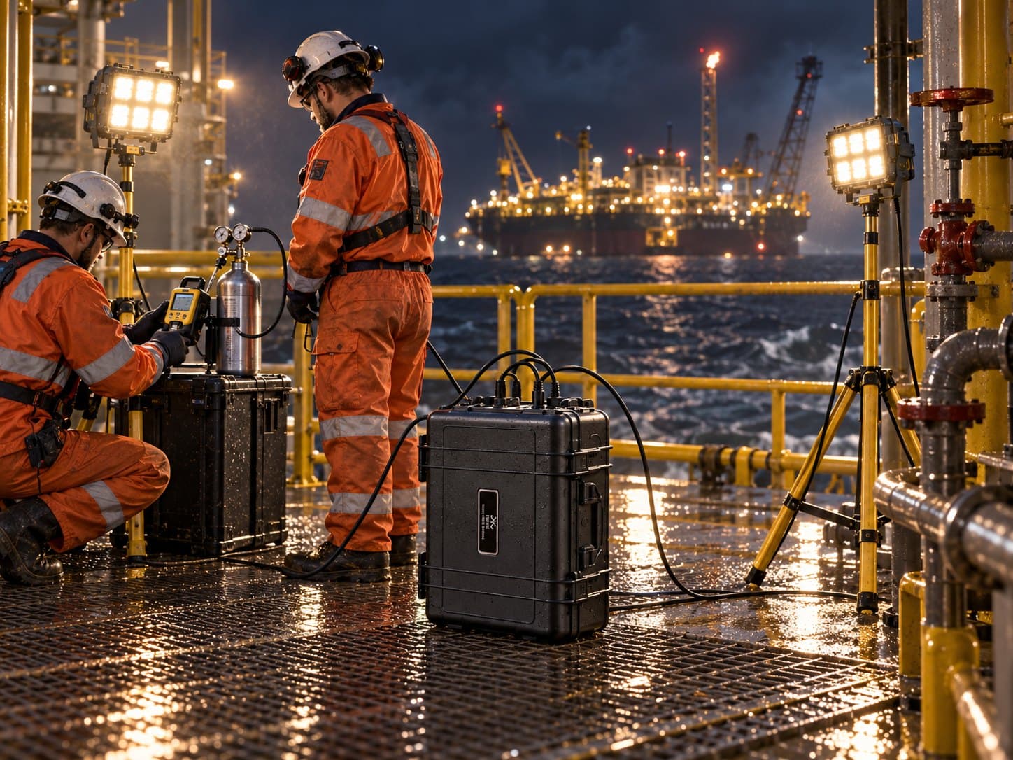 Measurements on an offshore site