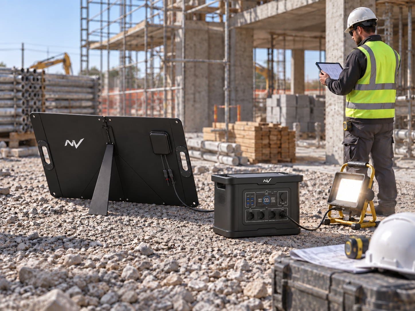 NV-S100 and NV-C24 powering a floodlight