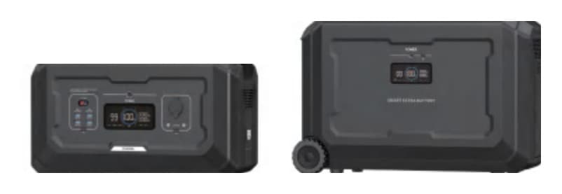 NV-B2 (left) and NV-B5 (right) extension batteries, to the same scale